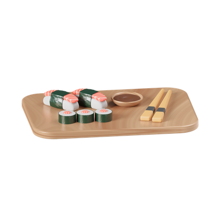 Plat de sushi  3D Icon