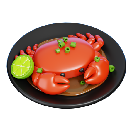 Plat de crabe  3D Icon