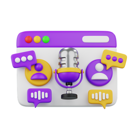 Plataforma de comunicación por chat  3D Icon