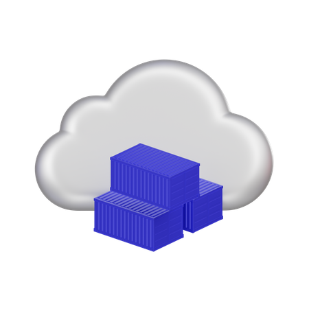 Plataforma de contêiner em nuvem  3D Icon
