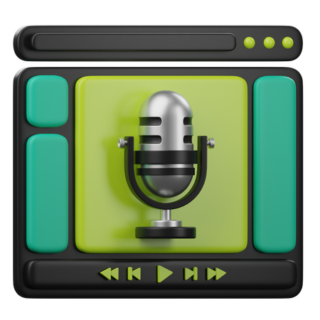 Plataforma de hospedagem de podcasts  3D Icon