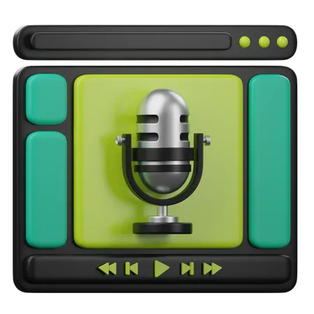 Plataforma de hospedagem de podcasts  3D Icon