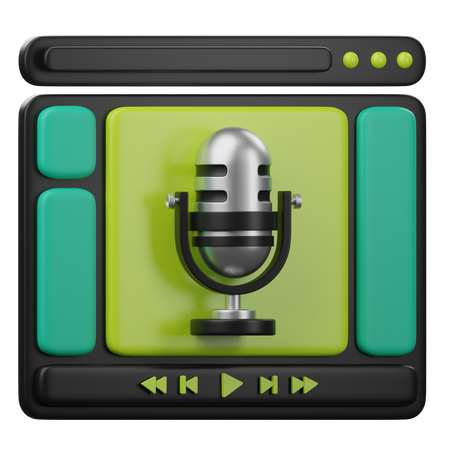 Plataforma de alojamiento de podcasts  3D Icon