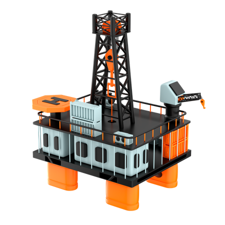 Plataforma de perfuração  3D Icon