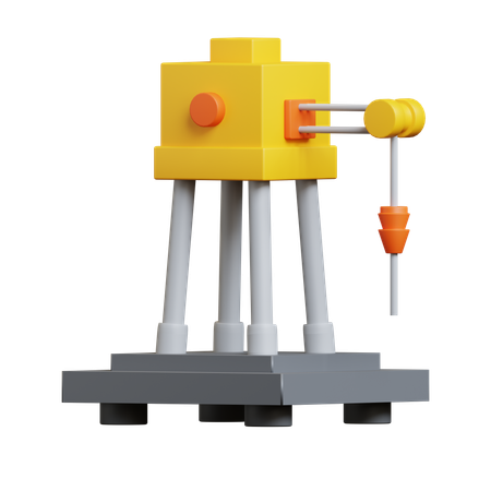 Plataforma de petróleo  3D Icon