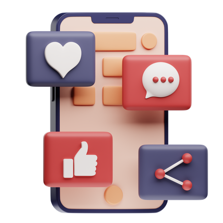 Plataforma de redes sociales  3D Icon