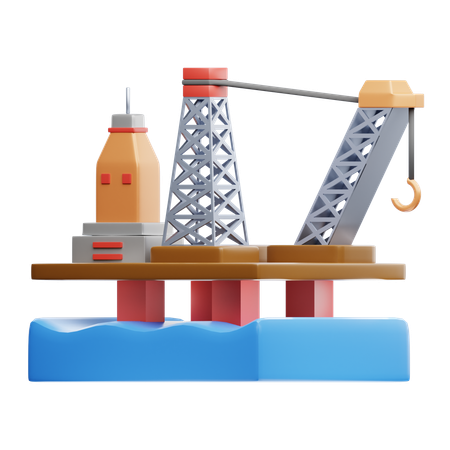 Plataforma petrolera  3D Icon