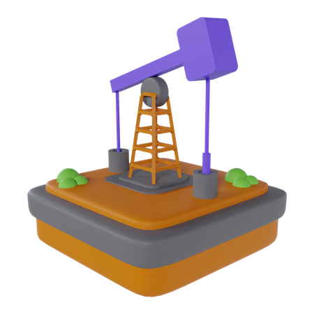Plataforma petrolera  3D Icon