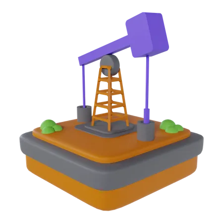 Plataforma petrolera  3D Icon