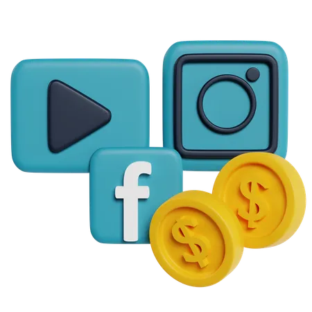 Plataformas de mídia social  3D Icon