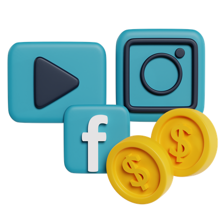 Plataformas de redes sociales  3D Icon