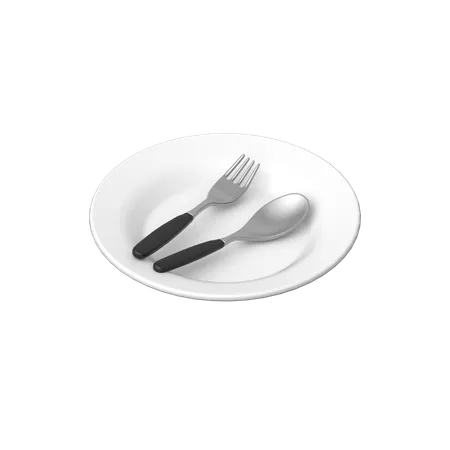A 3 D Icon Featuring A Plate Symbolizing Dining Serving Or Food Presentation Often Associated With Meals And Culinary Traditions 3D Icon