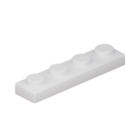 Plate 1x4  3D Icon