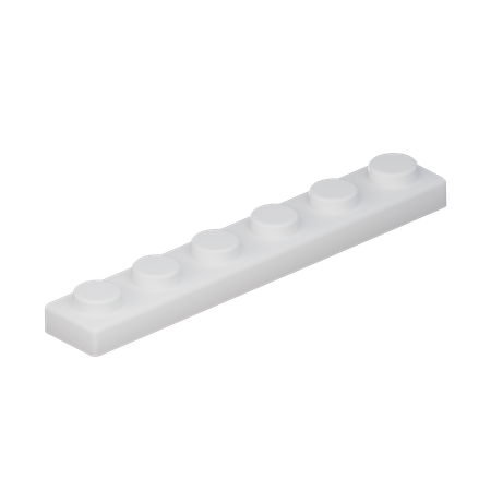 Plate 1x6  3D Icon