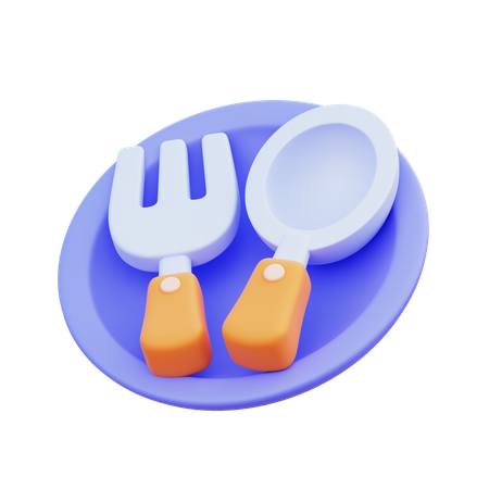 Plate  3D Icon