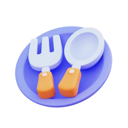 Plate  3D Icon