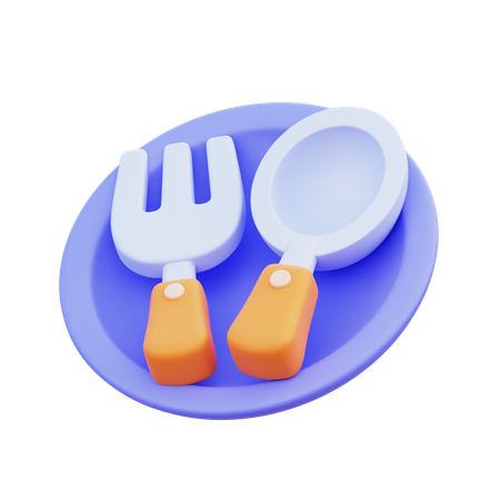 Plate  3D Icon