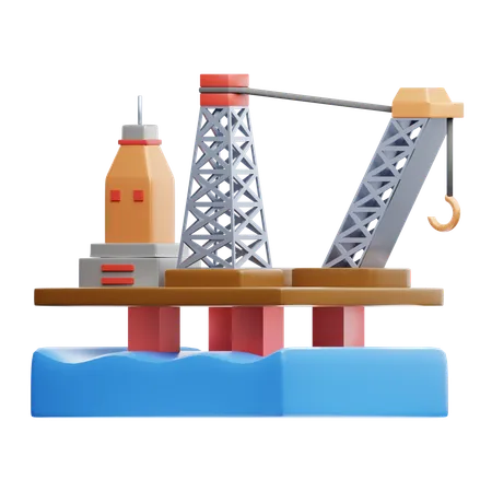 Plate-forme pétrolière  3D Icon