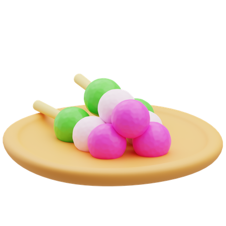 Plate Of Bocchan Dango  3D Icon