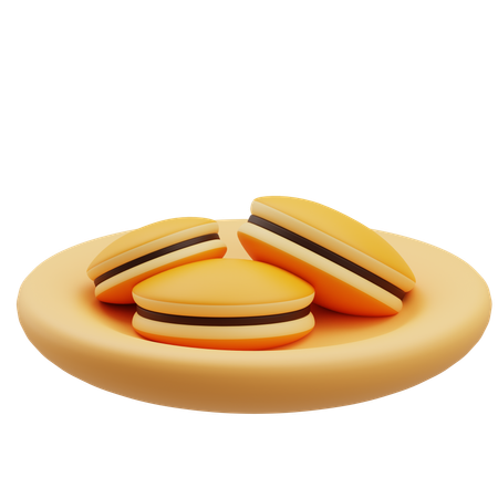 Plate Of Dorayaki  3D Icon