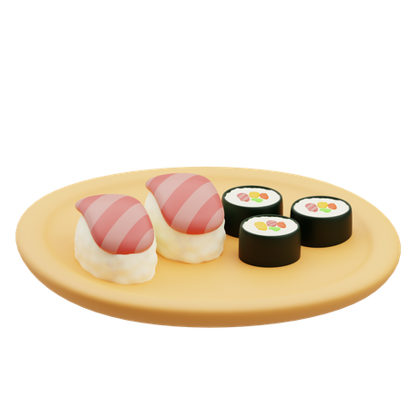 Plate Of Sushi  3D Icon