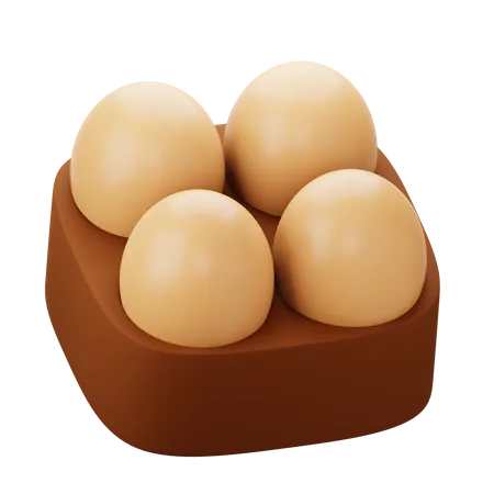 Plateau à œufs  3D Icon