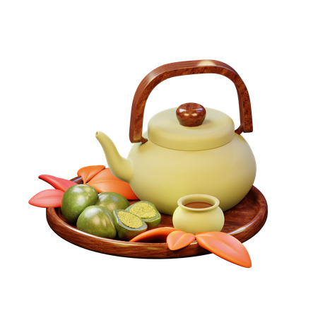 Plateau à thé  3D Icon