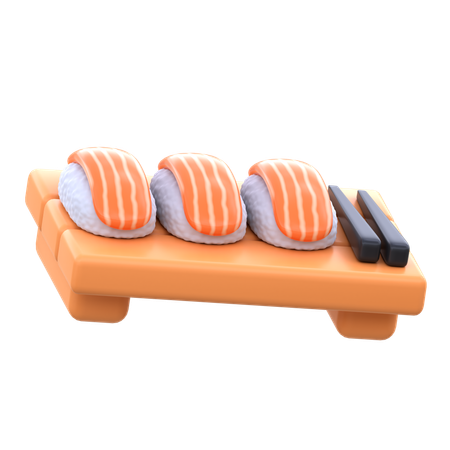 Plateau de sushis nigiri  3D Icon