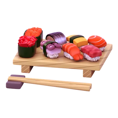 Plateau de sushis  3D Icon