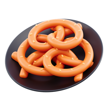 Plated Pretzels  3D Icon