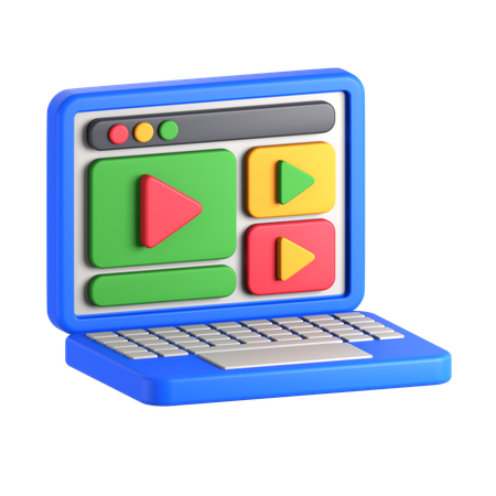 Plateforme de streaming vidéo  3D Icon