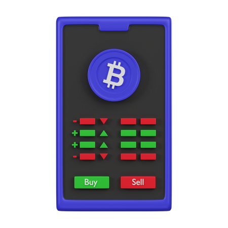 Plateforme de trading de cryptomonnaies  3D Icon