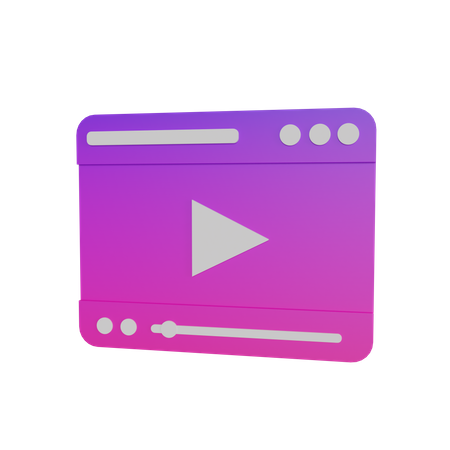 Plateforme vidéo en ligne  3D Icon