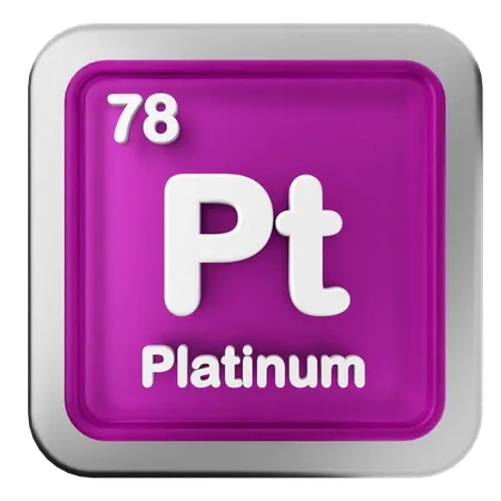 Platin-Periodensystem  3D Icon