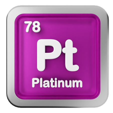 Tabela periódica de platina  3D Icon