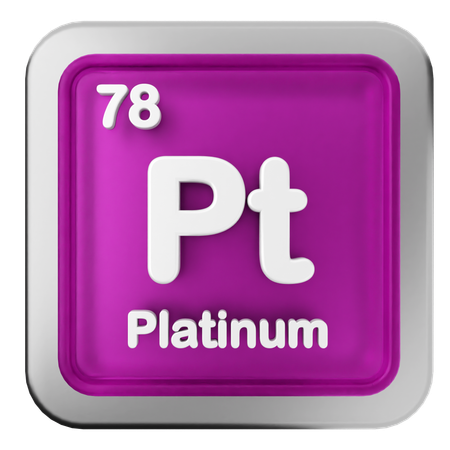 Platinum Periodic Table  3D Icon