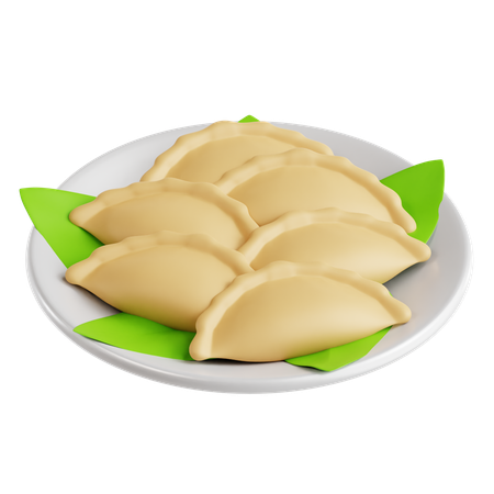 Plato de bola de masa  3D Icon