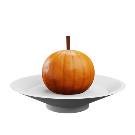 Plato de calabaza  3D Icon