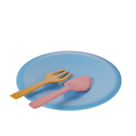 Plato de comida para bebe  3D Icon