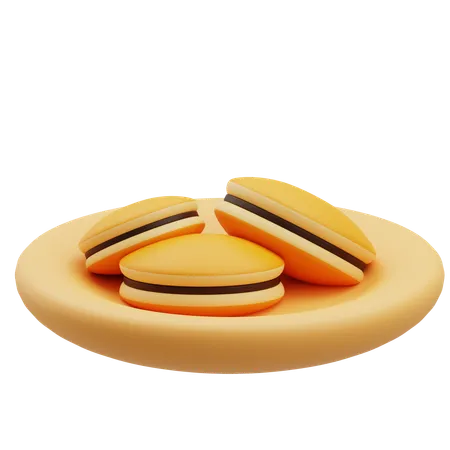 Plato de dorayaki  3D Icon