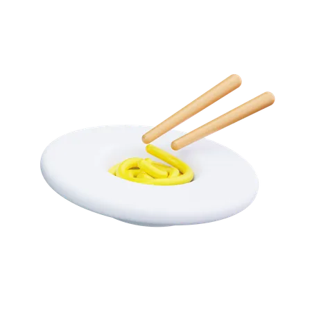 Plato de pasta  3D Icon