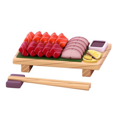 Plato de sashimi  3D Icon