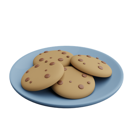 Plato de galletas  3D Icon