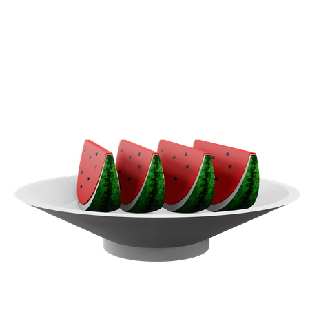 Plato de sandia  3D Icon