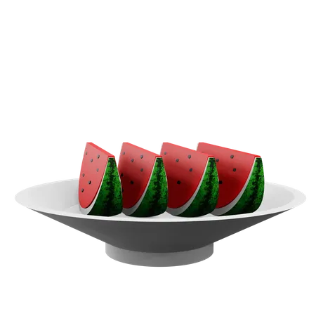 Plato de sandia  3D Icon