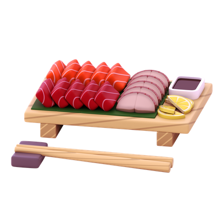 Plato de sashimi  3D Icon