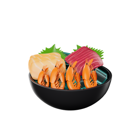 Plato de sashimi  3D Icon