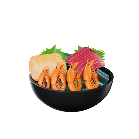 Plato de sashimi  3D Icon