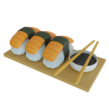 Plato de sushi  3D Icon