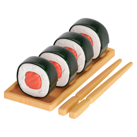 Plato de sushi  3D Icon